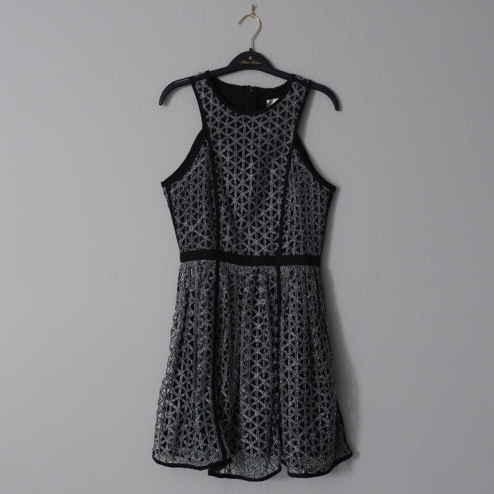 Black Zimmermann Dress with Silver Detailing